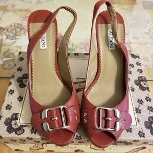 Alfani peep toe Red High Heels Size 7.5